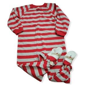 Carter's Santa footed pajamas 4T